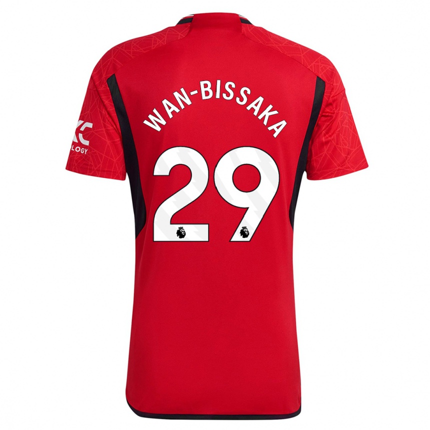 Kinder Fußball Aaron Wan-Bissaka #29 Rot Heimtrikot Trikot 2023/24 T-Shirt Luxemburg