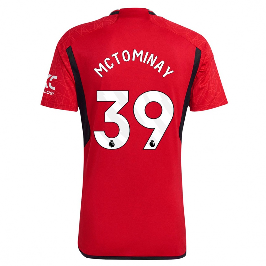 Kinder Fußball Scott Mctominay #39 Rot Heimtrikot Trikot 2023/24 T-Shirt Luxemburg