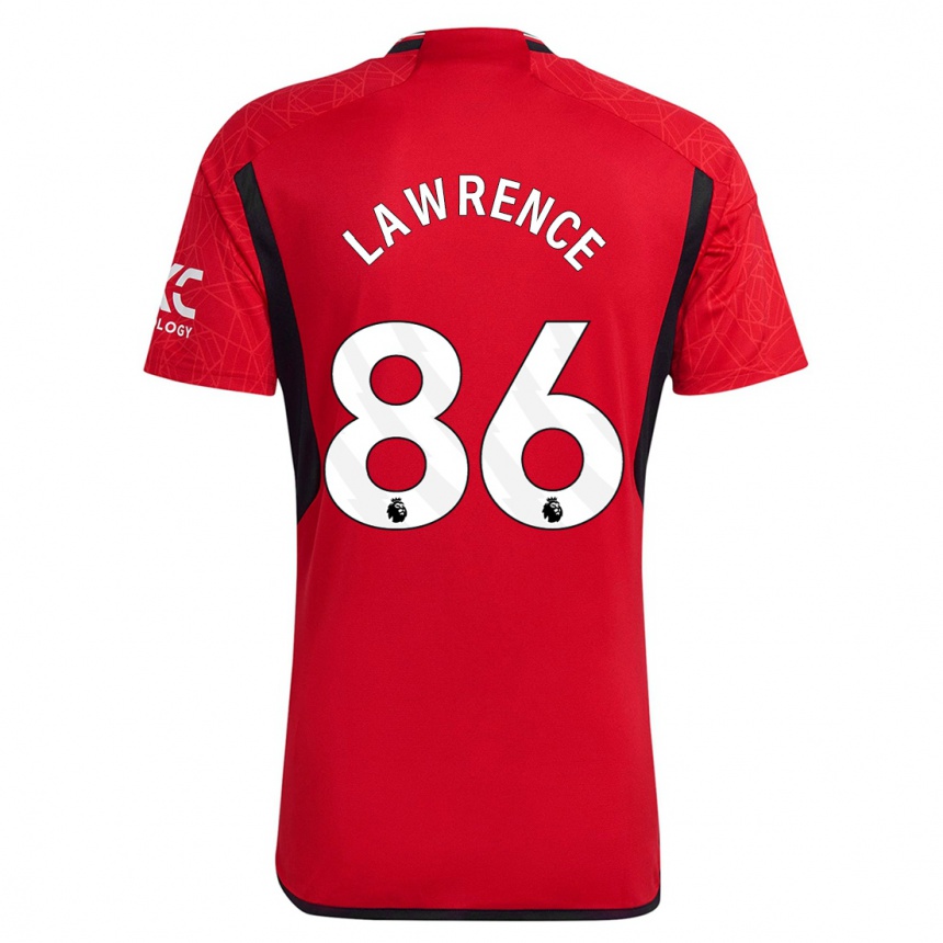 Kinder Fußball Marcus Lawrence #86 Rot Heimtrikot Trikot 2023/24 T-Shirt Luxemburg