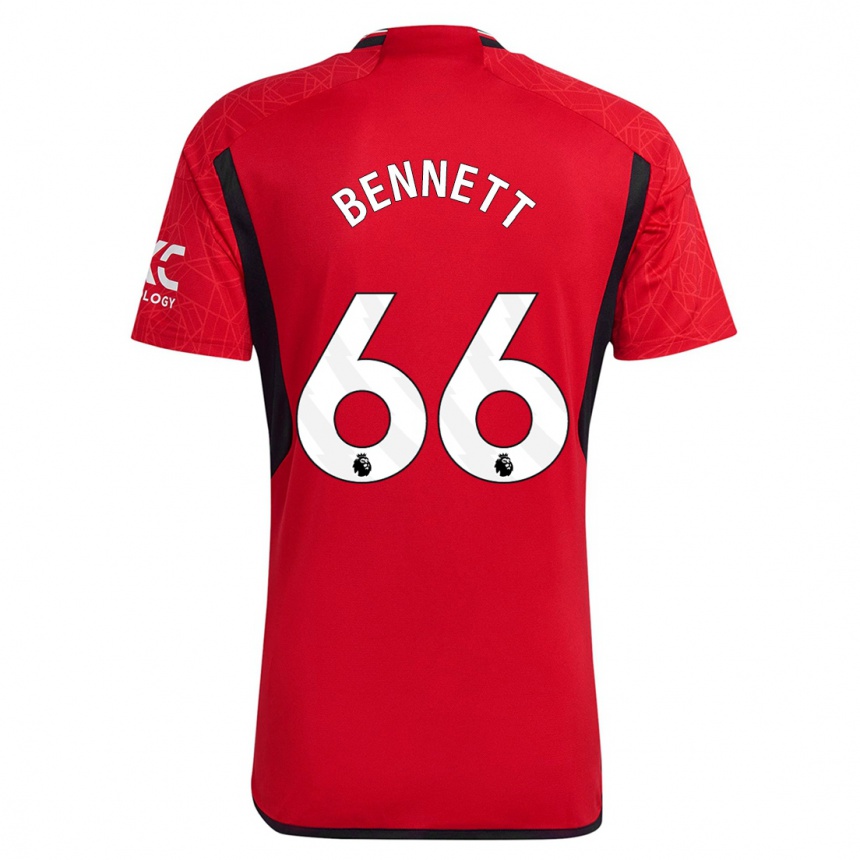 Kinder Fußball Rhys Bennett #66 Rot Heimtrikot Trikot 2023/24 T-Shirt Luxemburg