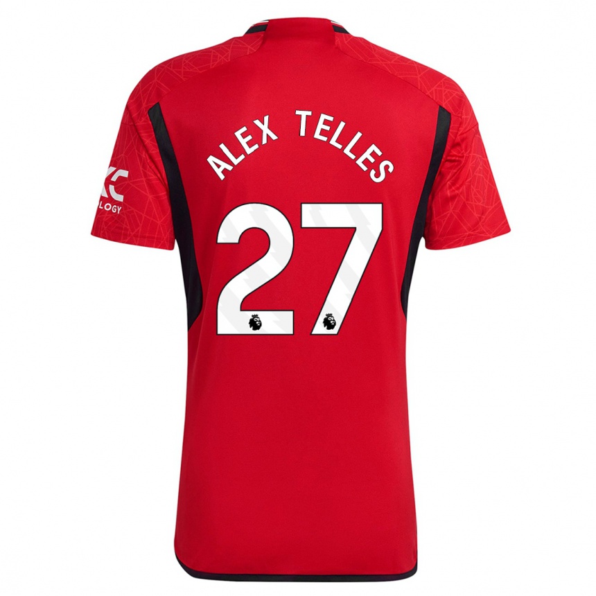 Kinder Fußball Alex Nicolao Telles #27 Rot Heimtrikot Trikot 2023/24 T-Shirt Luxemburg