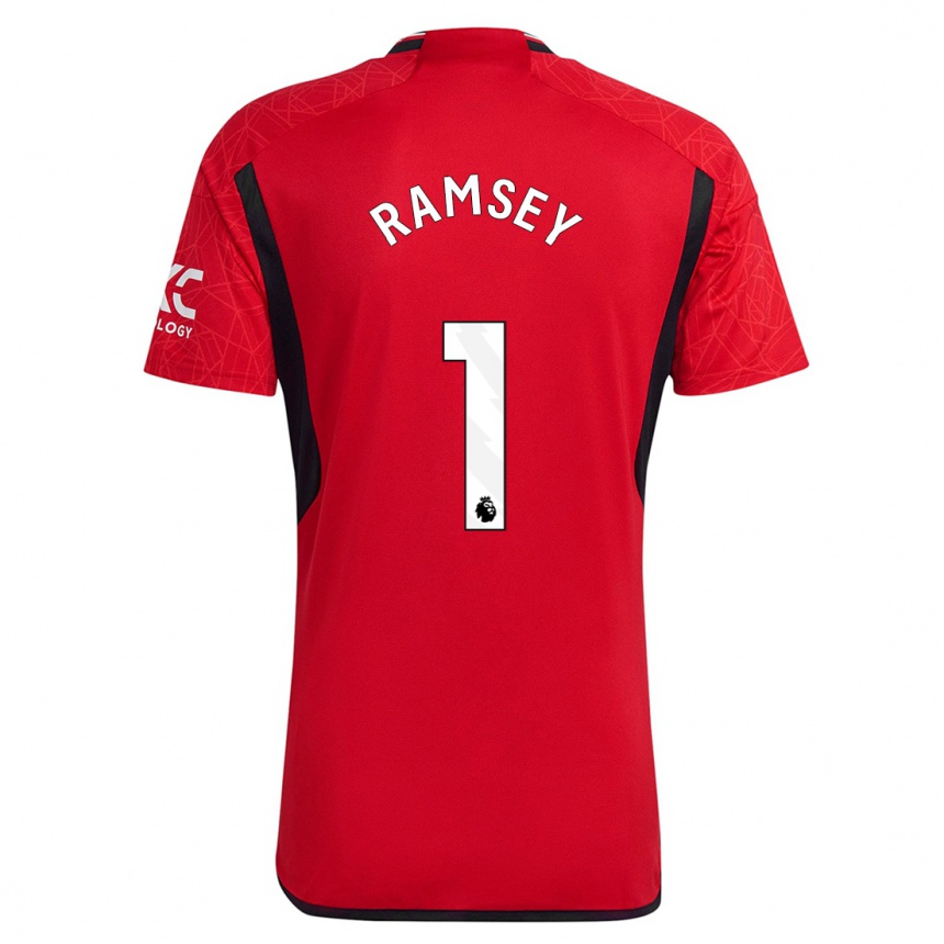 Kinder Fußball Emily Ramsey #1 Rot Heimtrikot Trikot 2023/24 T-Shirt Luxemburg