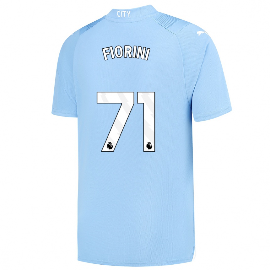 Kinder Fußball Lewis Fiorini #71 Hellblau Heimtrikot Trikot 2023/24 T-Shirt Luxemburg