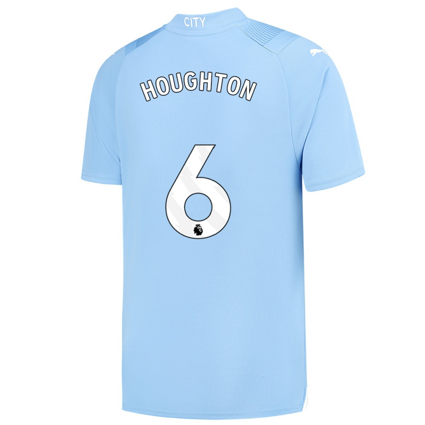 Kinder Fußball Steph Houghton #6 Hellblau Heimtrikot Trikot 2023/24 T-Shirt Luxemburg