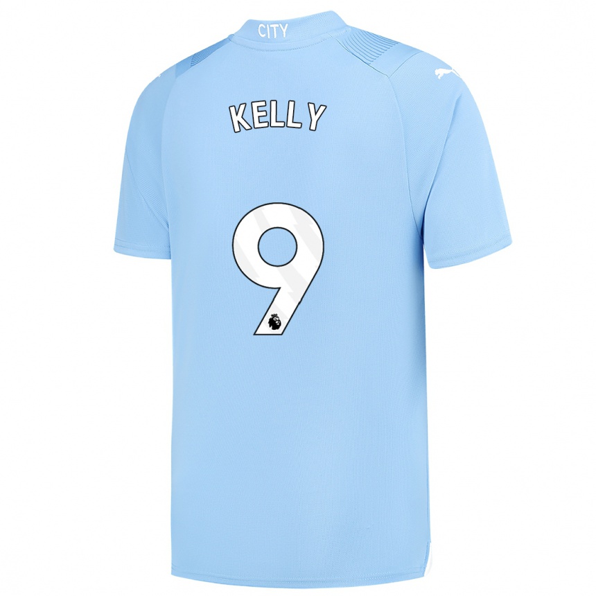 Kinder Fußball Chloe Kelly #9 Hellblau Heimtrikot Trikot 2023/24 T-Shirt Luxemburg