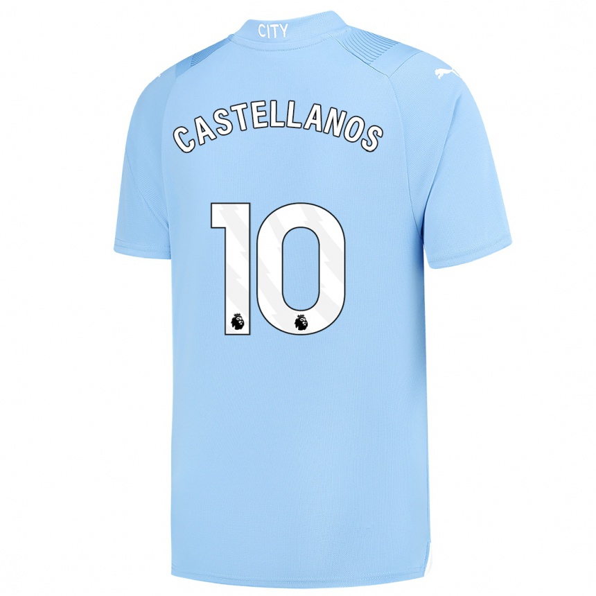 Kinder Fußball Deyna Castellanos #10 Hellblau Heimtrikot Trikot 2023/24 T-Shirt Luxemburg