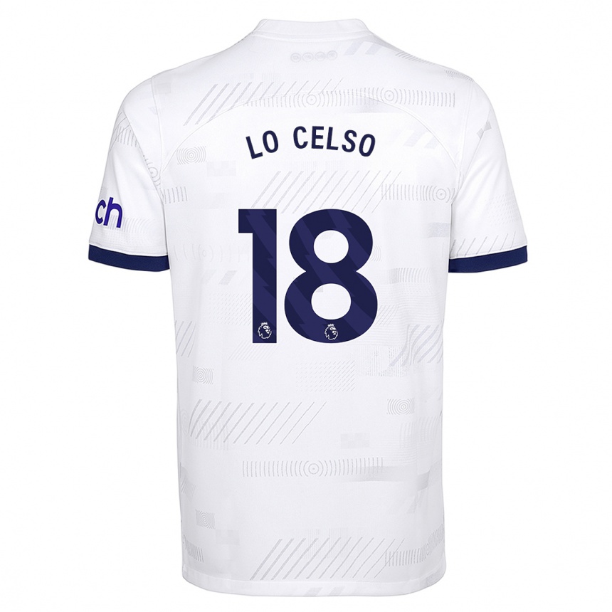 Kinder Fußball Giovani Lo Celso #18 Weiß Heimtrikot Trikot 2023/24 T-Shirt Luxemburg