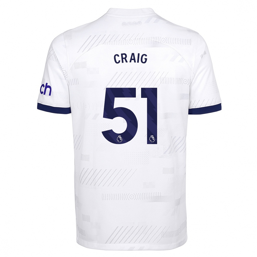 Kinder Fußball Matthew Craig #51 Weiß Heimtrikot Trikot 2023/24 T-Shirt Luxemburg