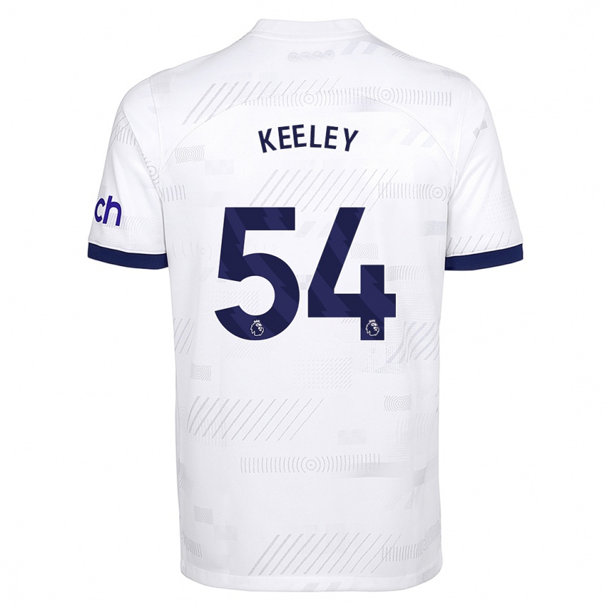 Kinder Fußball Josh Keeley #54 Weiß Heimtrikot Trikot 2023/24 T-Shirt Luxemburg