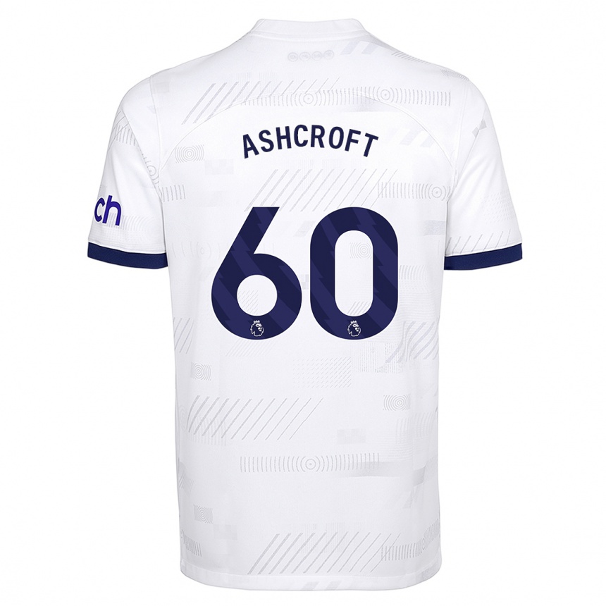 Kinder Fußball Tyrell Ashcroft #60 Weiß Heimtrikot Trikot 2023/24 T-Shirt Luxemburg