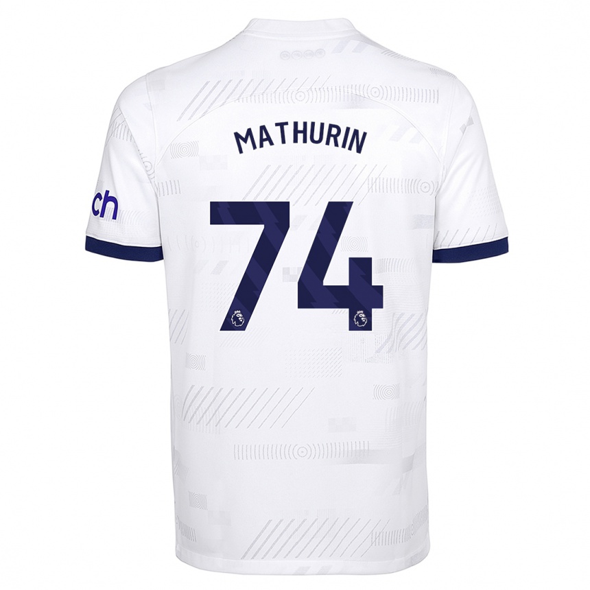 Kinder Fußball Roshaun Mathurin #74 Weiß Heimtrikot Trikot 2023/24 T-Shirt Luxemburg