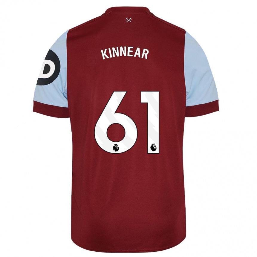 Kinder Fußball Brian Kinnear #61 Kastanienbraun Heimtrikot Trikot 2023/24 T-Shirt Luxemburg