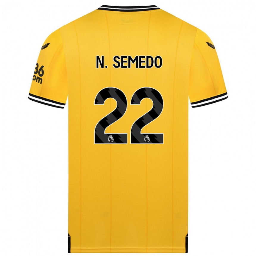Kinder Fußball Nélson Semedo #22 Gelb Heimtrikot Trikot 2023/24 T-Shirt Luxemburg