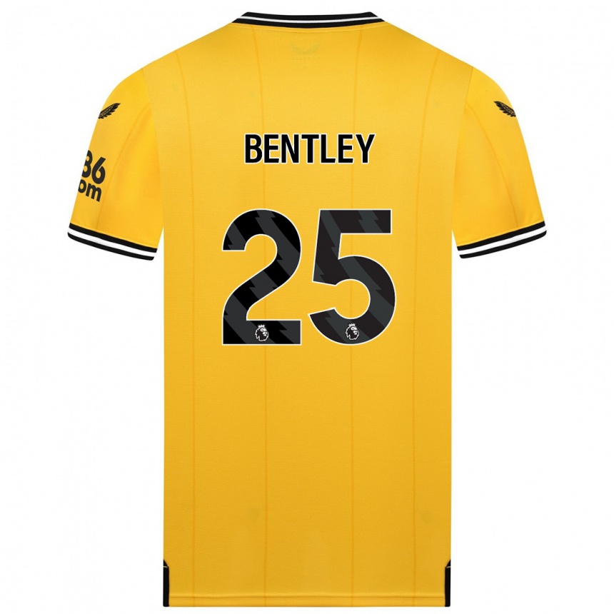 Kinder Fußball Daniel Bentley #25 Gelb Heimtrikot Trikot 2023/24 T-Shirt Luxemburg