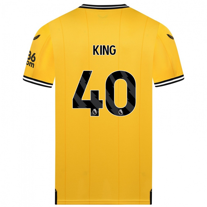 Kinder Fußball Tom King #40 Gelb Heimtrikot Trikot 2023/24 T-Shirt Luxemburg