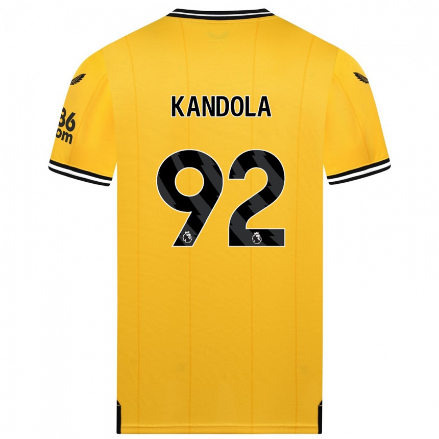 Kinder Fußball Kam Kandola #92 Gelb Heimtrikot Trikot 2023/24 T-Shirt Luxemburg