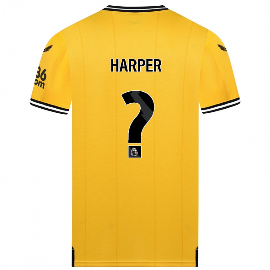 Kinder Fußball Fraser Harper #0 Gelb Heimtrikot Trikot 2023/24 T-Shirt Luxemburg