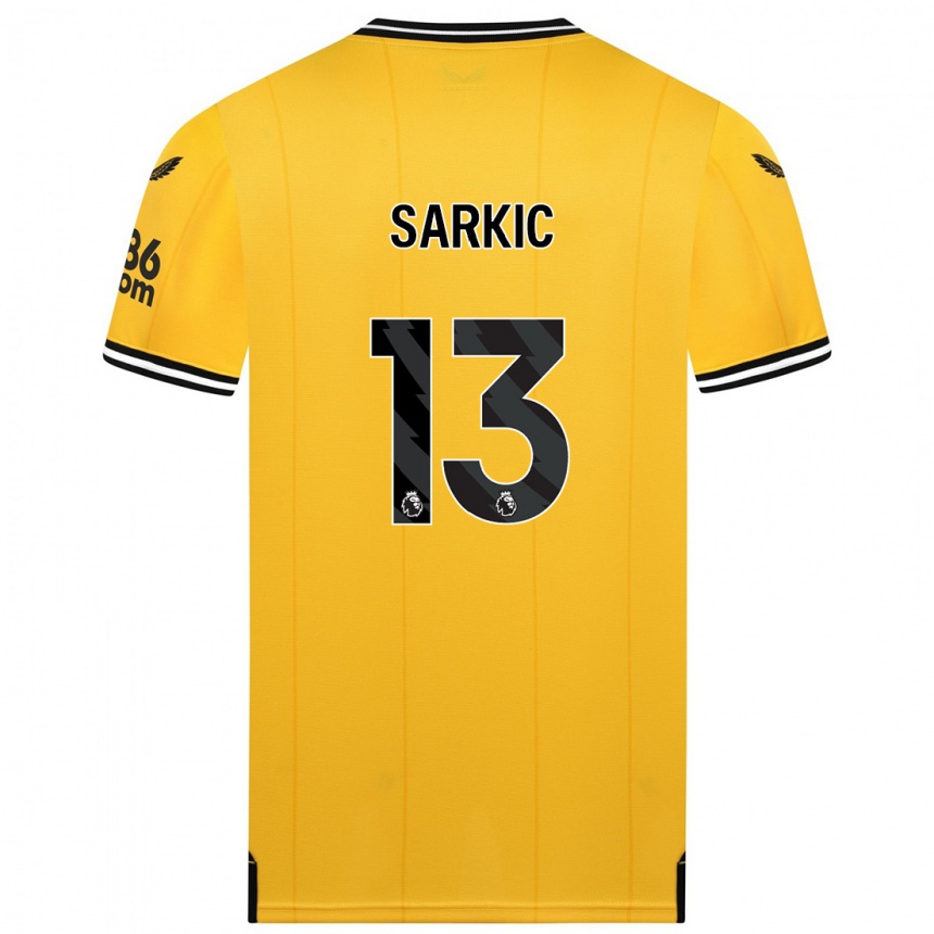 Kinder Fußball Matija Sarkic #13 Gelb Heimtrikot Trikot 2023/24 T-Shirt Luxemburg