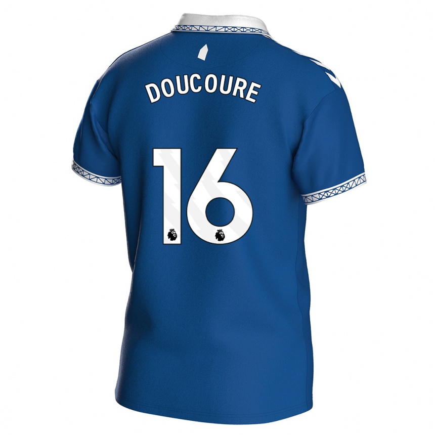 Kinder Fußball Abdoulaye Doucouré #16 Königsblau Heimtrikot Trikot 2023/24 T-Shirt Luxemburg