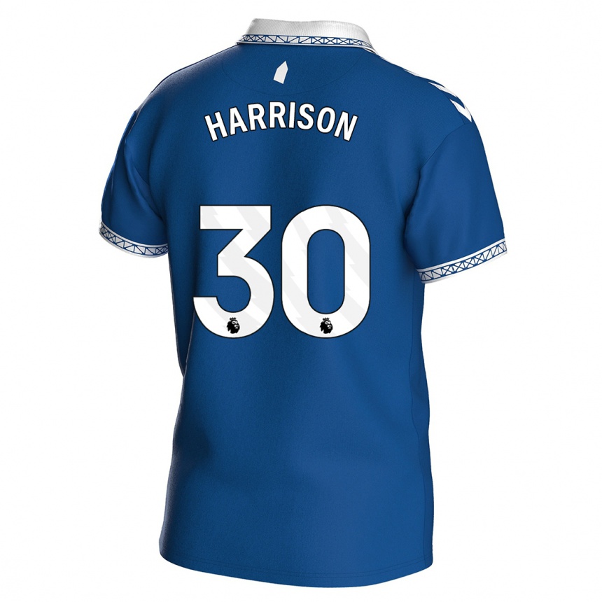 Kinder Fußball Jack Harrison #30 Königsblau Heimtrikot Trikot 2023/24 T-Shirt Luxemburg