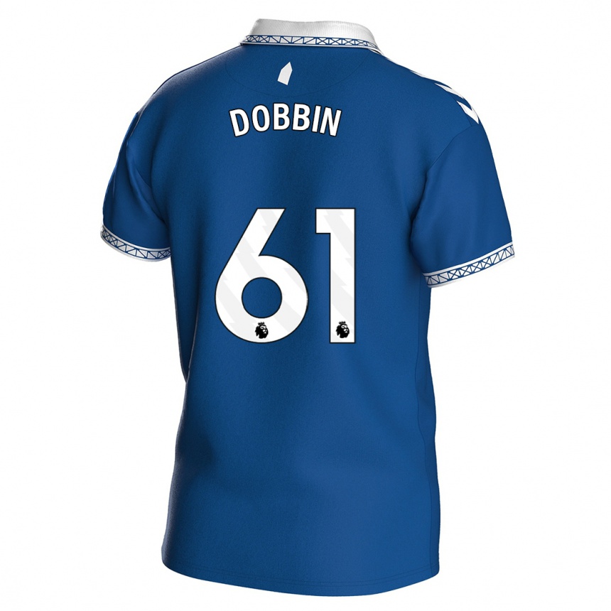 Kinder Fußball Lewis Dobbin #61 Königsblau Heimtrikot Trikot 2023/24 T-Shirt Luxemburg