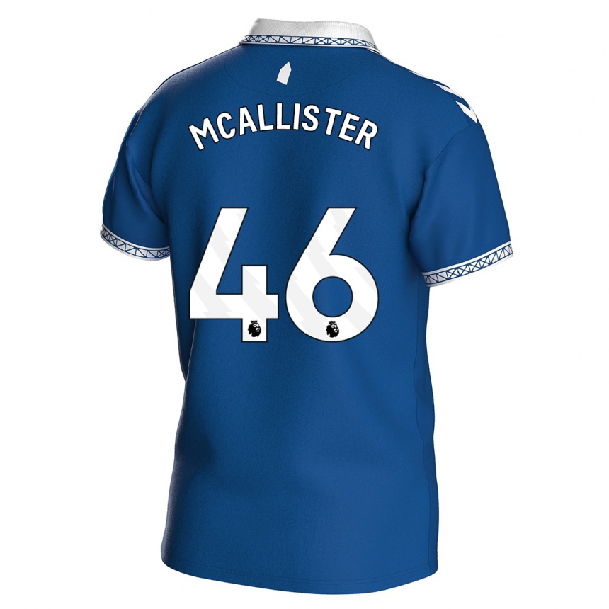 Kinder Fußball Sean Mcallister #46 Königsblau Heimtrikot Trikot 2023/24 T-Shirt Luxemburg