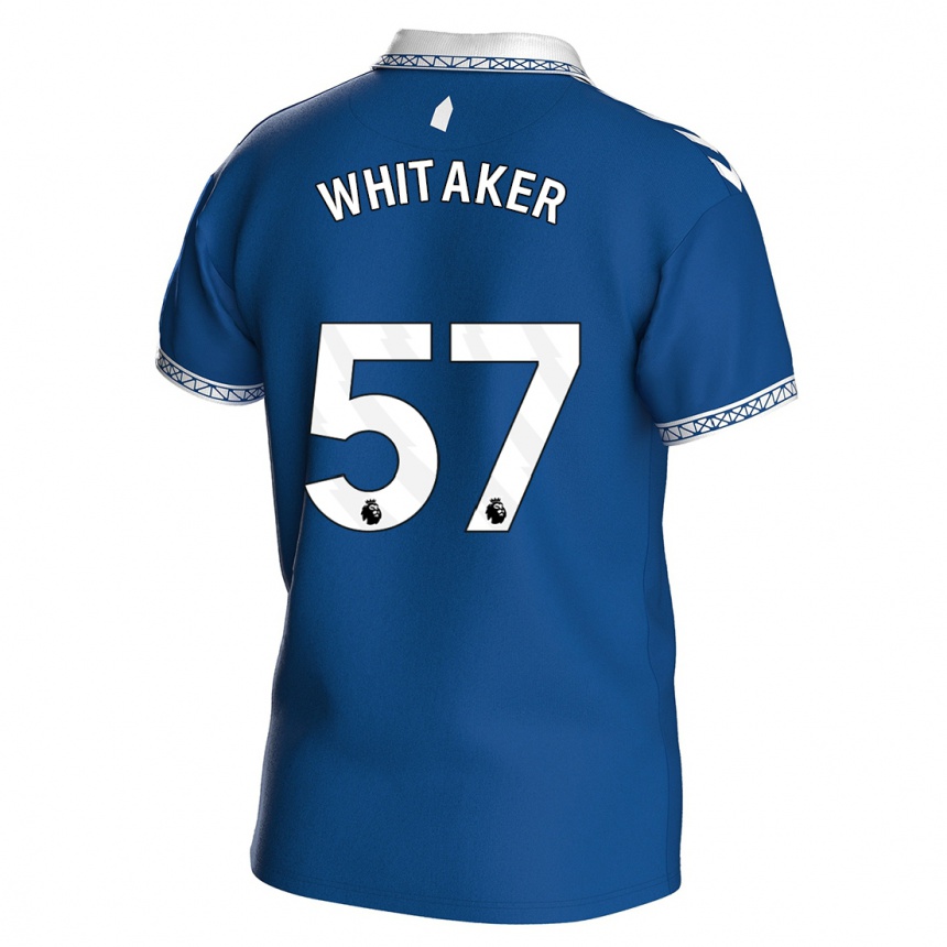 Kinder Fußball Charlie Whitaker #57 Königsblau Heimtrikot Trikot 2023/24 T-Shirt Luxemburg