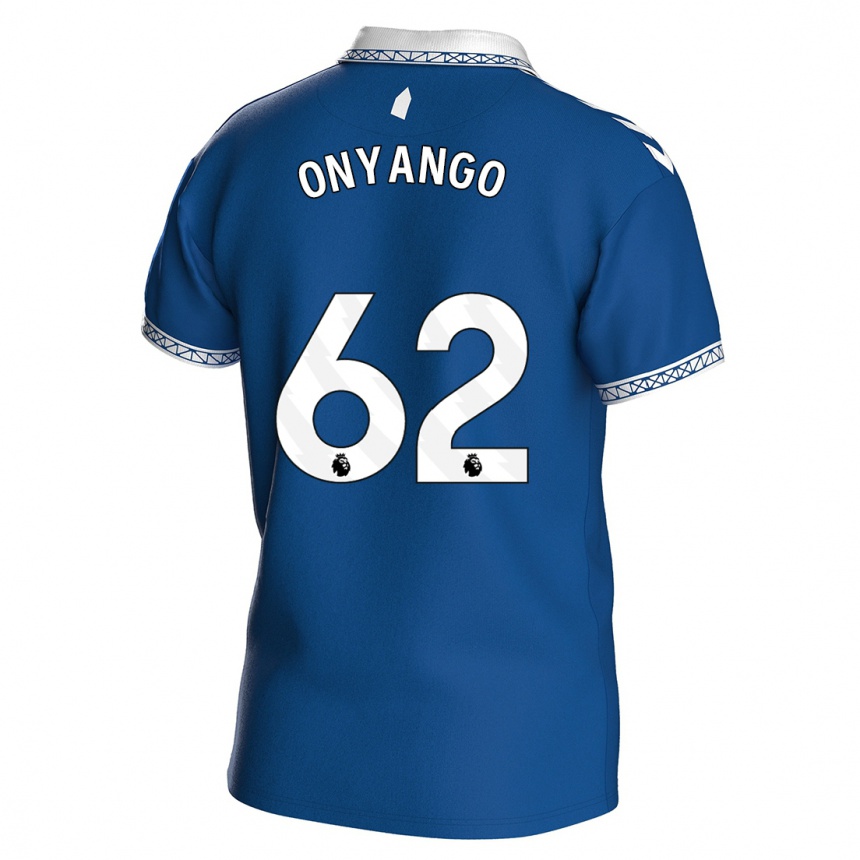 Kinder Fußball Tyler Onyango #62 Königsblau Heimtrikot Trikot 2023/24 T-Shirt Luxemburg