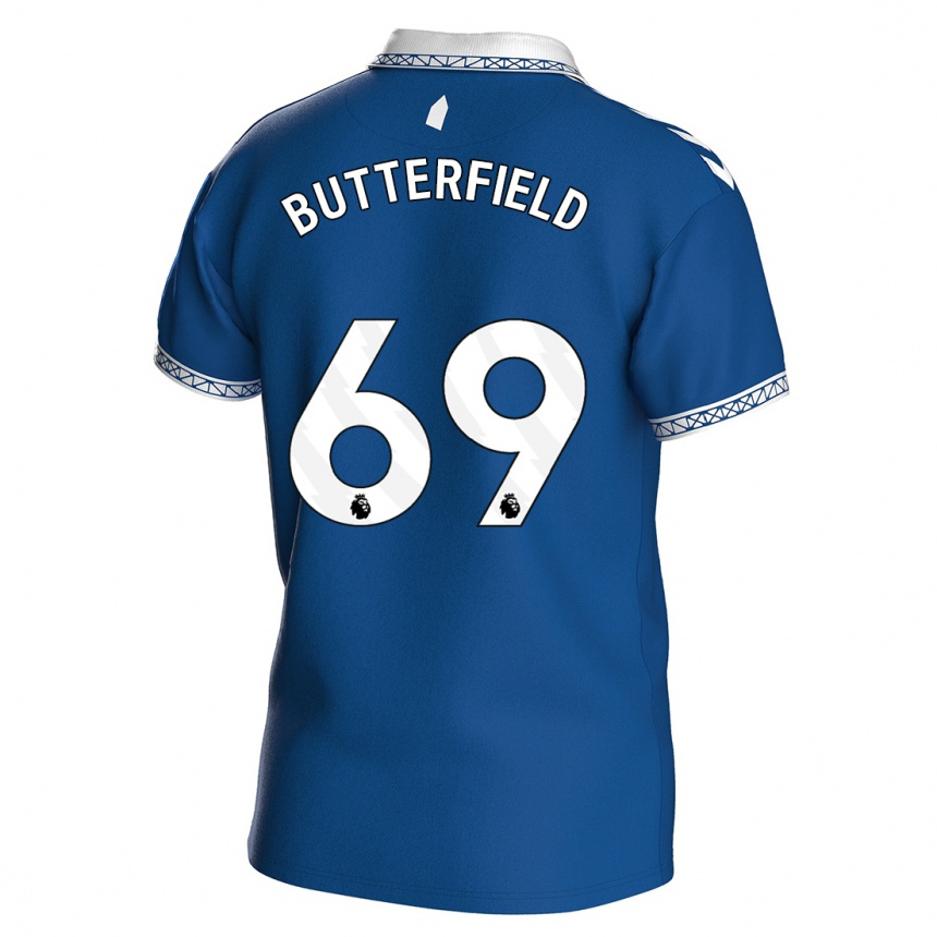 Kinder Fußball Luke Butterfield #69 Königsblau Heimtrikot Trikot 2023/24 T-Shirt Luxemburg