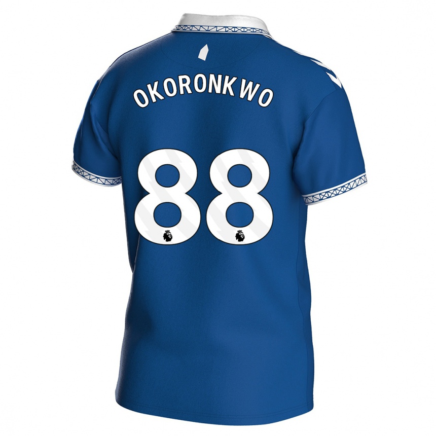 Kinder Fußball Francis Okoronkwo #88 Königsblau Heimtrikot Trikot 2023/24 T-Shirt Luxemburg