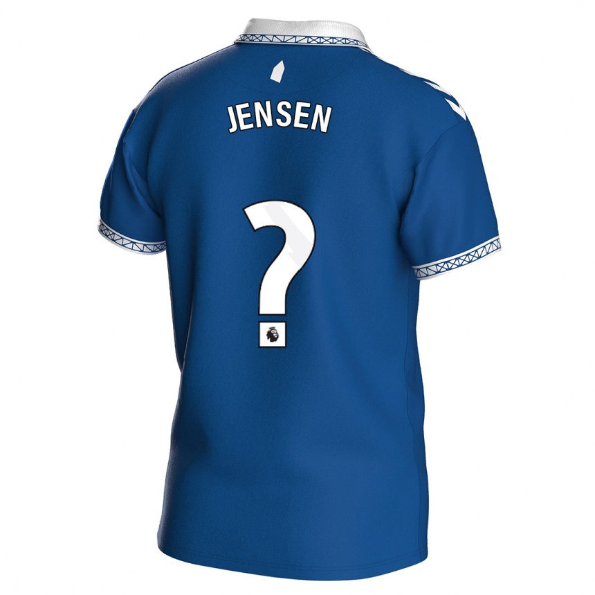 Kinder Fußball Sebastian Jensen #0 Königsblau Heimtrikot Trikot 2023/24 T-Shirt Luxemburg