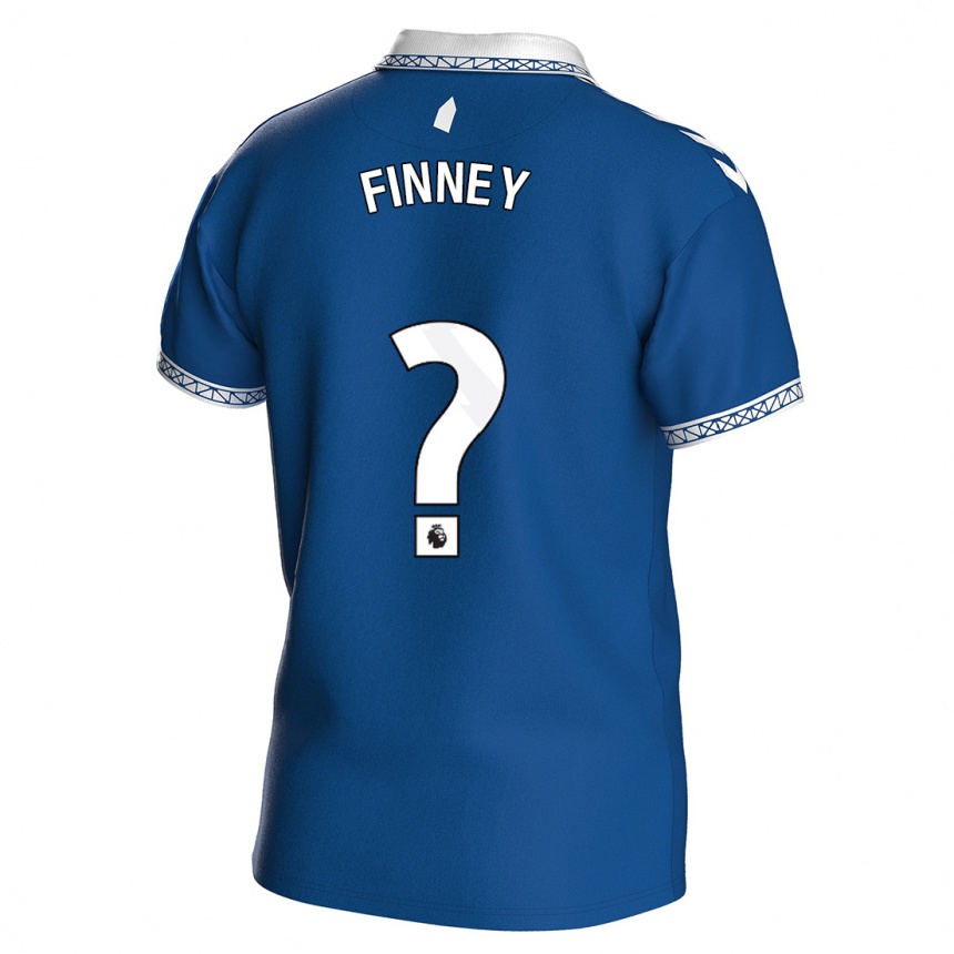 Kinder Fußball George Finney #0 Königsblau Heimtrikot Trikot 2023/24 T-Shirt Luxemburg