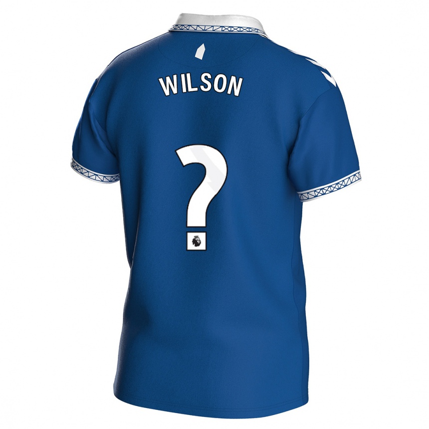 Kinder Fußball Charlie Wilson #0 Königsblau Heimtrikot Trikot 2023/24 T-Shirt Luxemburg