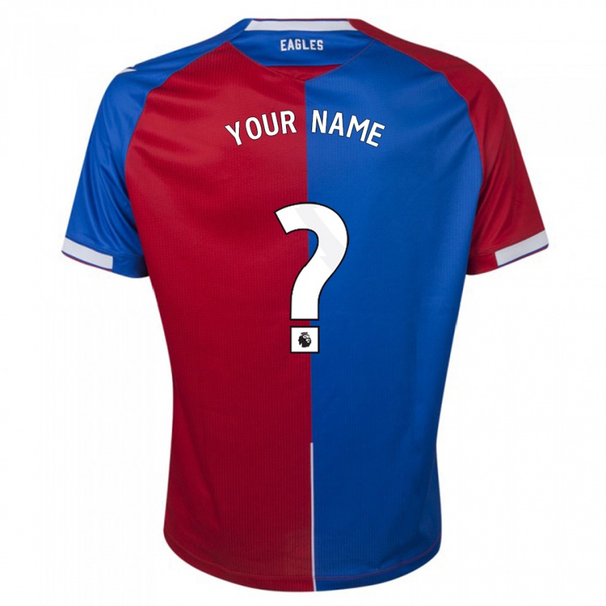 Kinder Fußball Ihren Namen #0 Rot Blau Heimtrikot Trikot 2023/24 T-Shirt Luxemburg