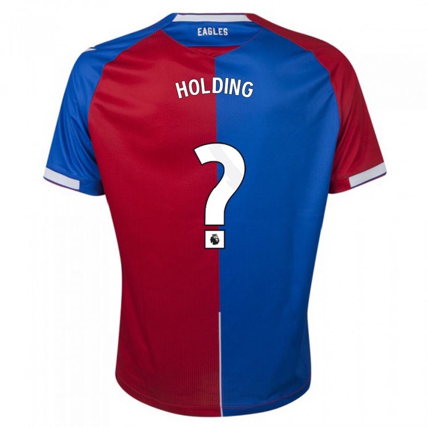 Kinder Fußball Rob Holding #0 Rot Blau Heimtrikot Trikot 2023/24 T-Shirt Luxemburg