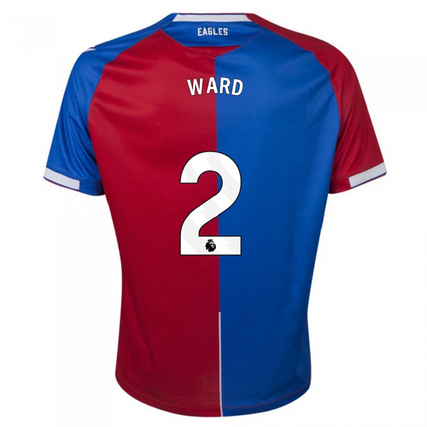 Kinder Fußball Joel Ward #2 Rot Blau Heimtrikot Trikot 2023/24 T-Shirt Luxemburg