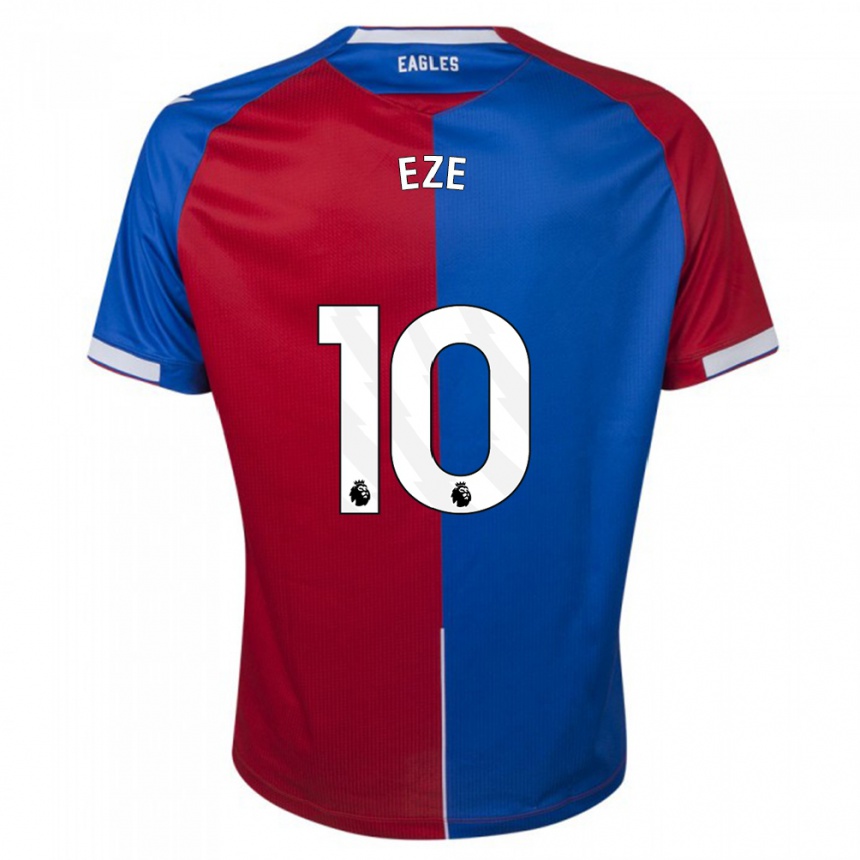 Kinder Fußball Eberechi Eze #10 Rot Blau Heimtrikot Trikot 2023/24 T-Shirt Luxemburg