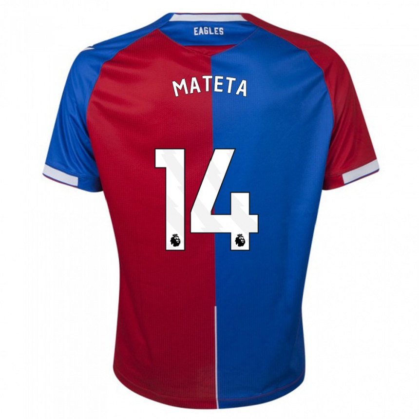 Kinder Fußball Jean-Philippe Mateta #14 Rot Blau Heimtrikot Trikot 2023/24 T-Shirt Luxemburg