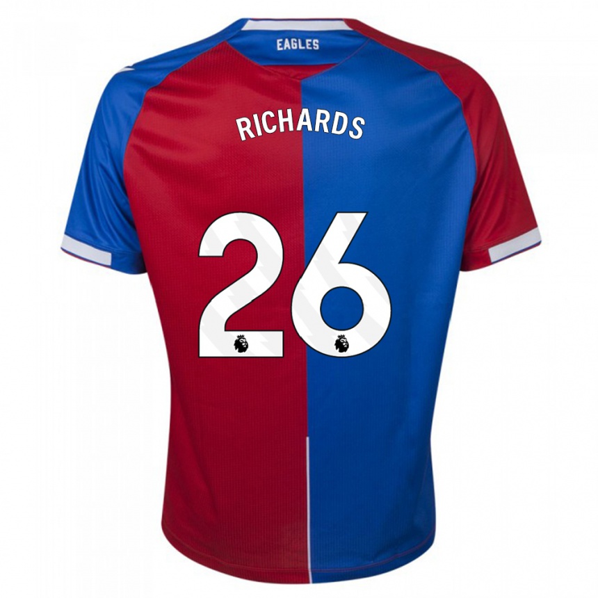 Kinder Fußball Chris Richards #26 Rot Blau Heimtrikot Trikot 2023/24 T-Shirt Luxemburg