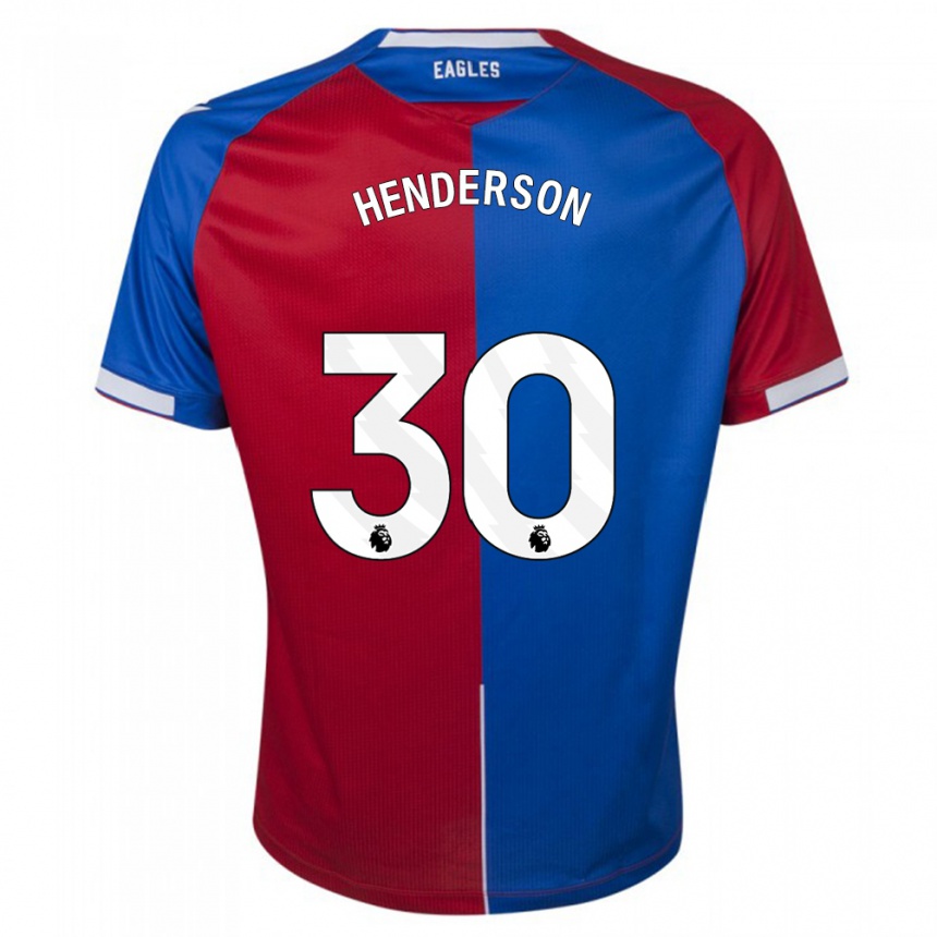 Kinder Fußball Dean Henderson #30 Rot Blau Heimtrikot Trikot 2023/24 T-Shirt Luxemburg