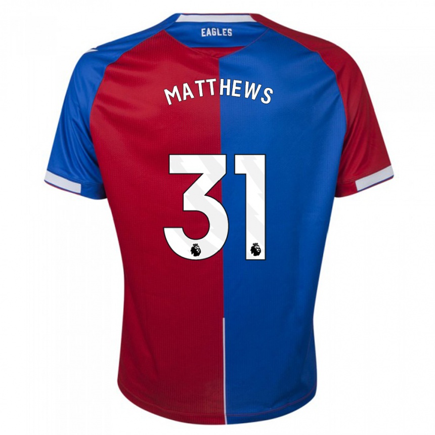 Kinder Fußball Remi Matthews #31 Rot Blau Heimtrikot Trikot 2023/24 T-Shirt Luxemburg