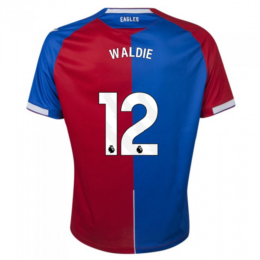 Kinder Fußball Lizzie Waldie #12 Rot Blau Heimtrikot Trikot 2023/24 T-Shirt Luxemburg