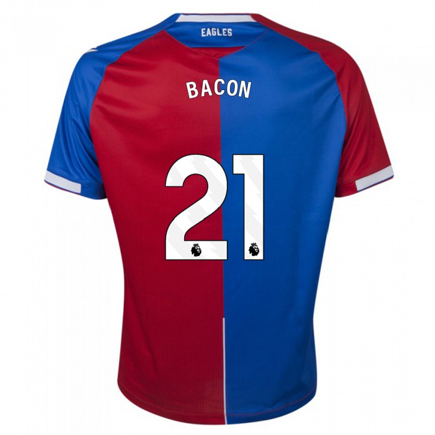 Kinder Fußball Skye Bacon #21 Rot Blau Heimtrikot Trikot 2023/24 T-Shirt Luxemburg