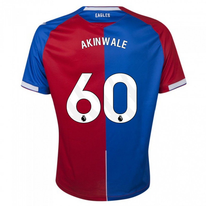 Kinder Fußball Victor Akinwale #60 Rot Blau Heimtrikot Trikot 2023/24 T-Shirt Luxemburg