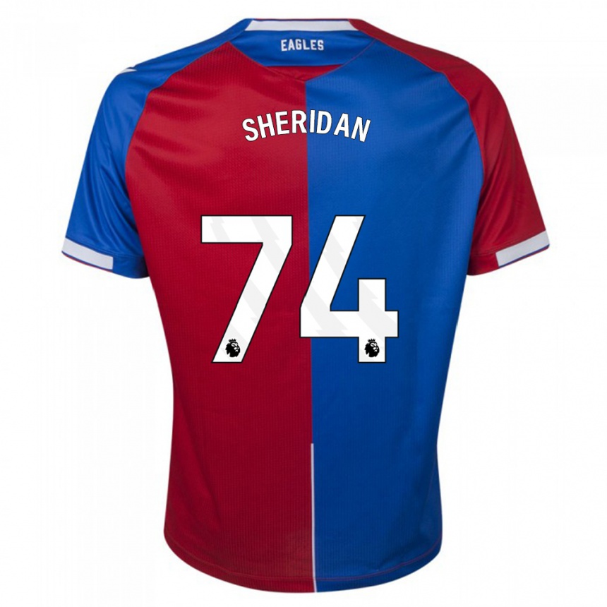 Kinder Fußball Joe Sheridan #74 Rot Blau Heimtrikot Trikot 2023/24 T-Shirt Luxemburg