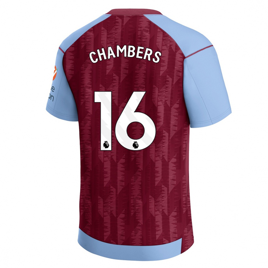 Kinder Fußball Calum Chambers #16 Weinrotblau Heimtrikot Trikot 2023/24 T-Shirt Luxemburg