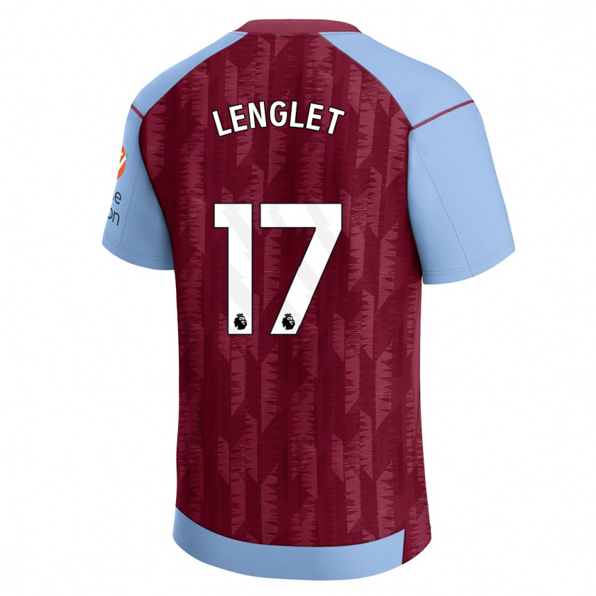Kinder Fußball Clement Lenglet #17 Weinrotblau Heimtrikot Trikot 2023/24 T-Shirt Luxemburg