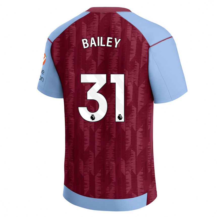 Kinder Fußball Leon Bailey #31 Weinrotblau Heimtrikot Trikot 2023/24 T-Shirt Luxemburg