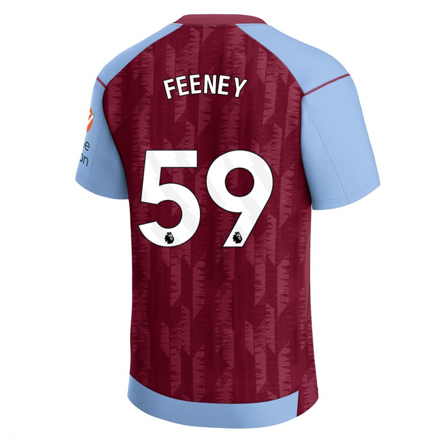 Kinder Fußball Josh Feeney #59 Weinrotblau Heimtrikot Trikot 2023/24 T-Shirt Luxemburg