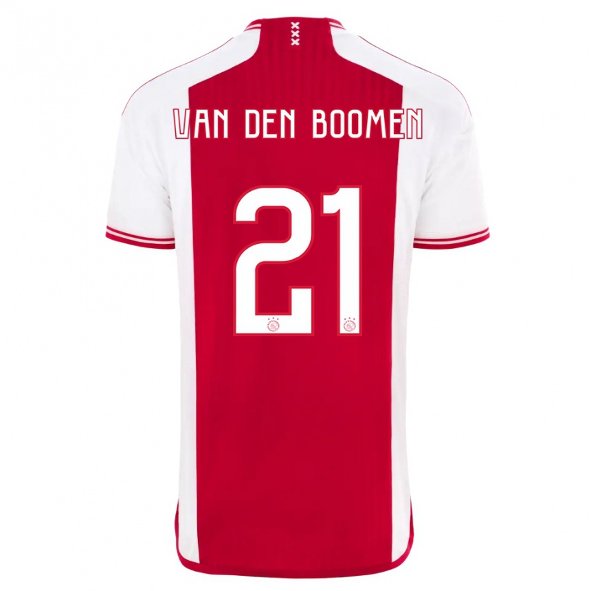 Kinder Fußball Branco Van Den Boomen #21 Rot-Weiss Heimtrikot Trikot 2023/24 T-Shirt Luxemburg